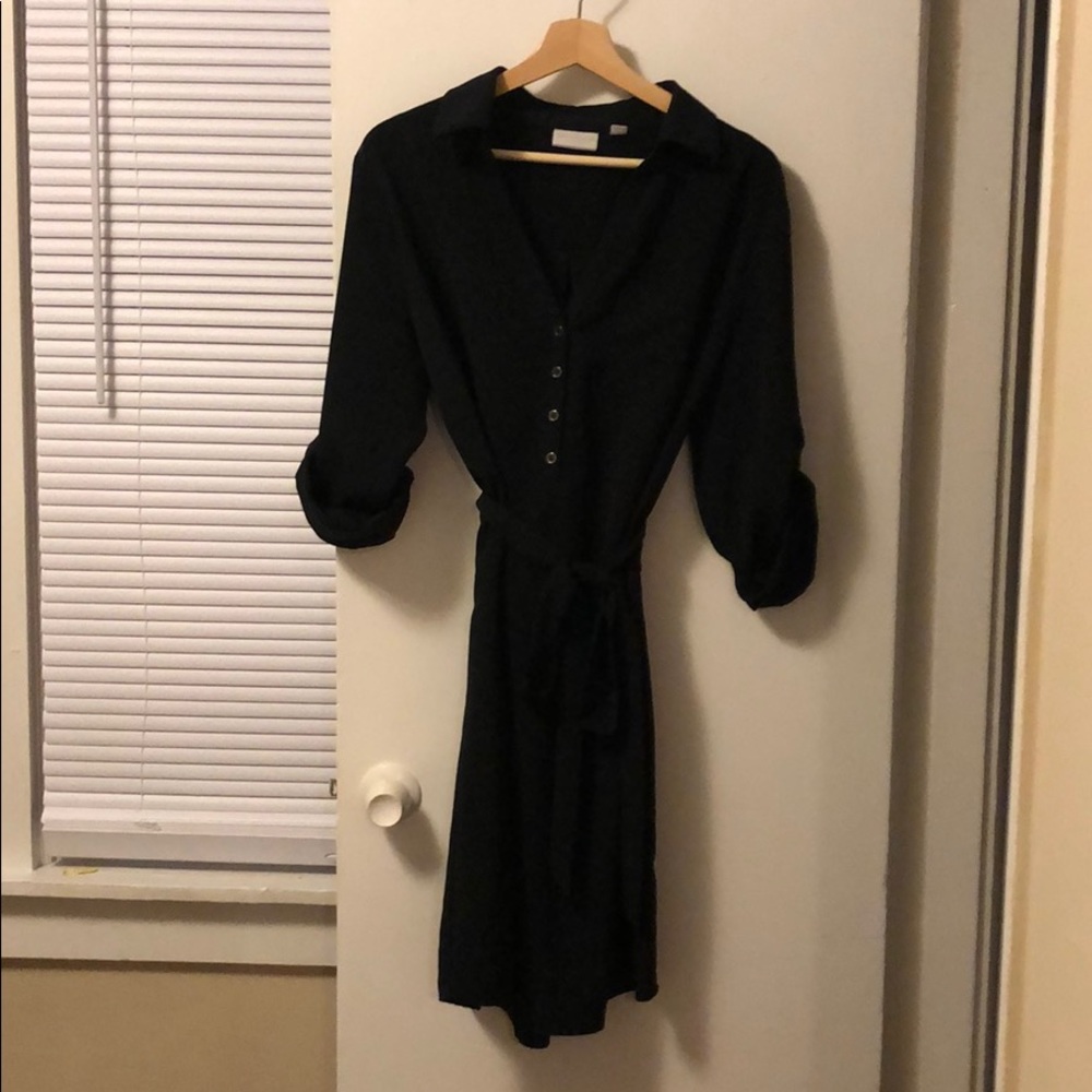 Work dress, black long sleeve